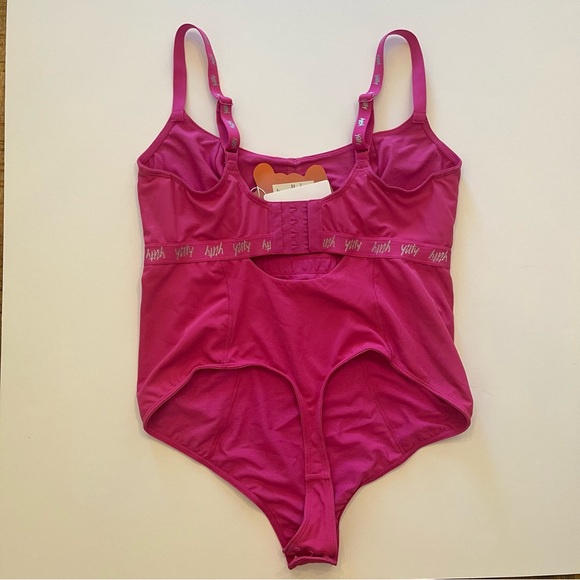 NWT Yitty Spotlight Shaping Demi Cup Thong Bodysuit 1X Shimmer Bop Star Pink - Picture 5 of 11